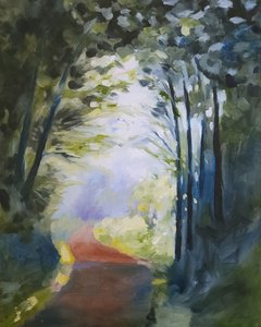 Sunlit Forest Path