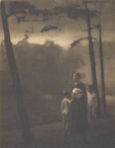 Evening—Mother and Boys by Clarence H White