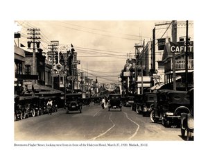 Flagler Street, Looking West from in Front of the Halcyon Hotel, 27 March, 1920