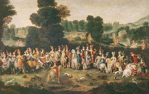 The Duchess of Lorraine Hunting by Claude Deruet