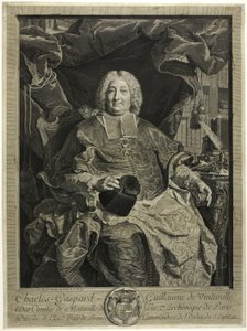 Portrait of Charles-Gaspard-Guillaume de Vintimille, Archbishop of Paris by Claude Drevet