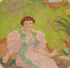 Young Woman in Pink Dress, c.1893 by Claude Emile Schuffenecker