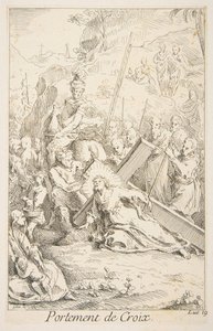 Carrying the Cross by Claude Gillot, Jacques Gabriel Huquier