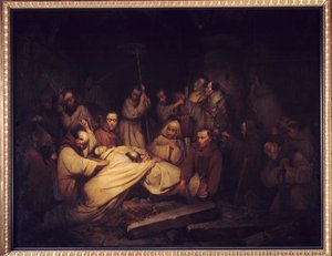 The Count of Comminges. Last scene of the Memorials of the Count of Comminges by Claude Jacquand