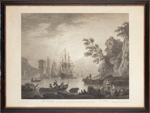 Ten French Steel Engravings by Claude Joseph (after) Vernet