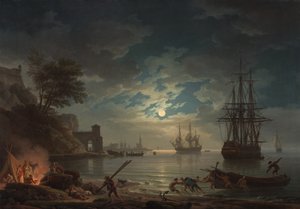 Moonlight by Claude Joseph Vernet