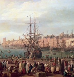 Morning View of the Inner Port of Marseille and the Pavilion of the Horloge du Parc (detail)