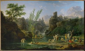 Morning, Bathers by Claude Joseph Vernet