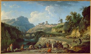 The Construction of an Important Trade Route under Louis XVI by Claude Joseph Vernet