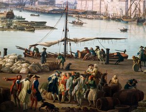 Third view of Toulon, view of old port from the side of the food stores (detail)