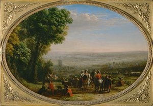 The siege of La Rochelle. Louis XIII at the siege of La Rochelle