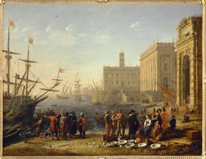 View of a sea-port with the Capitol, Rome