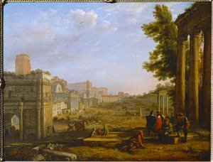 View of the Campo Vacino, Rome 1636
