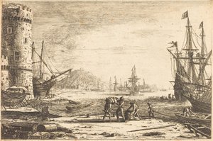 Harbor with a Large Tower