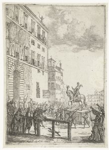 Equestrian Statue of the Emperor of the Holy Roman Empire (series title: Fireworks and Festivities for the Newly Elected Emperor of the Holy Roman Empire)