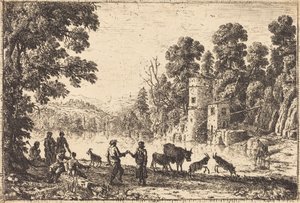 The Dance on the River Bank by Claude Lorrain