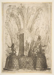 The Round Tower Ruptured to Reveal the Statue of the King of the Romans, 1637 by Claude Lorrain
