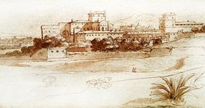 View of a small Italian town by Claude Lorrain
