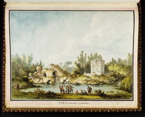 Vue du Belvédère et du Rocher, from Recueil des plans du Petit Trianon by Richard Mique by Claude Louis Chatelet