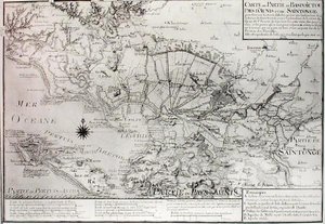 Map of Bas Poitou, Aunis and Saintonge with the Marshes of the Bay of Aiguillon in 1716 by Claude Masse
