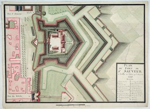 Fort of Saint-Sauveur, Lille, in 1728, from 