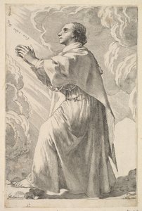A Young Saint in Prayer by Claude Mellan