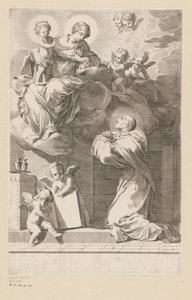 Saint Bernard Kneeling Before an Apparition of Mary with Child (title page for: Saint Bernardus, Divi Bernardi Abbatis, 1640)