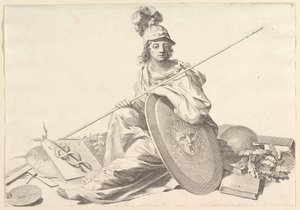 Minerva by Claude Mellan