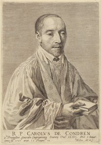 Portrait of Charles de Condren by Claude Mellan