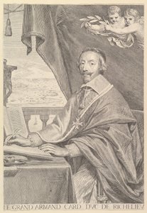 Portrait of Cardinal Richelieu by Claude Mellan