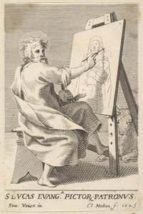 St. Luke Painting the Virgin by Claude Mellan