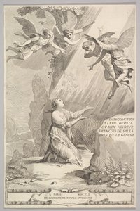 Title Page for François de Sales, Introduction to the Devout Life by Claude Mellan