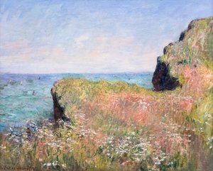 Cliffside at Pourville by Claude Monet