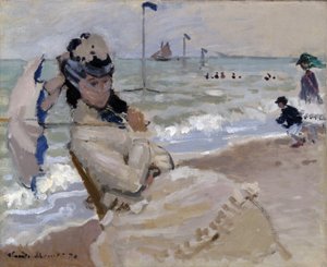 Camille on the Beach in Trouville