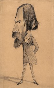 Caricature of Auguste Vacquerie by Claude Monet