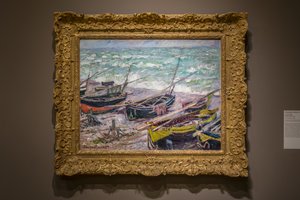 Fishing Boats at Étretat by Claude Monet