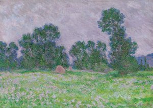 Flower Meadow at Giverny by Claude Monet