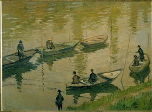 Group of Fishermen on the Seine Near Poissy