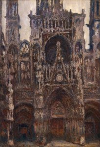 The Cathedral of Rouen, the Portal Front View, Brown Harmony by Claude Monet