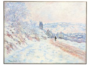 The Road to Vétheuil, Snow Effect, 1879 by Claude Monet
