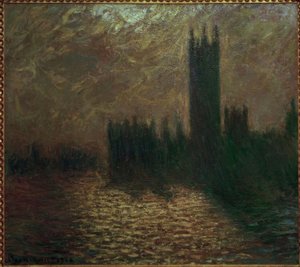 The Parliament, Stormy Sky by Claude Monet