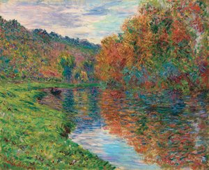 The Arm of Jeufosse, Autumn, 1884 by Claude Monet