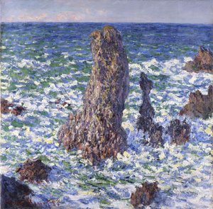 The Pyramids of Port-Coton, Sun Effect, 1886 by Claude Monet