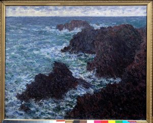 Les Roches de Belle Ile (Belle-Ile), la cote sauvage (Painting by Claude Monet, 19th century)