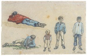 Study of Five Boys, circa 1864 by Claude Monet