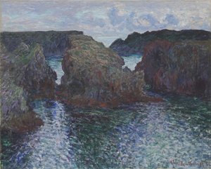 Rocks at Port-Goulphar, Belle-Île by Claude Monet