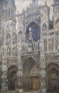 Rouen Cathedral, the West Portal, Harmony in Grey by Claude Monet