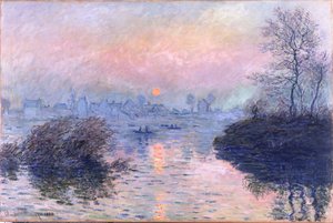 Sunset on the Seine at Lavacourt, Winter Effect
