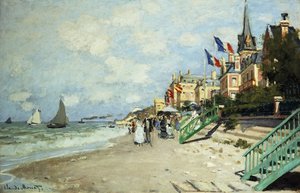 The Beach at Trouville by Claude Monet