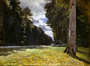 The Chailly Road through the Forest of Fontainebleau by Claude Monet